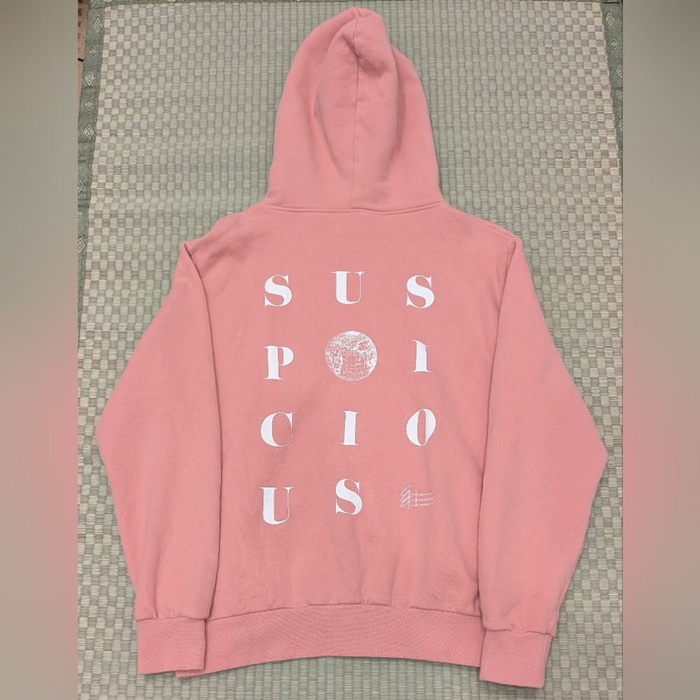 Suspicious Antwerp Graphic Spellout Hoodie Men's Size Medium Made in Portugal